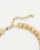 Gold-Tone Crinkle Collar Necklace
