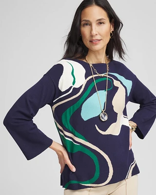 Wildflower Intarsia Pullover