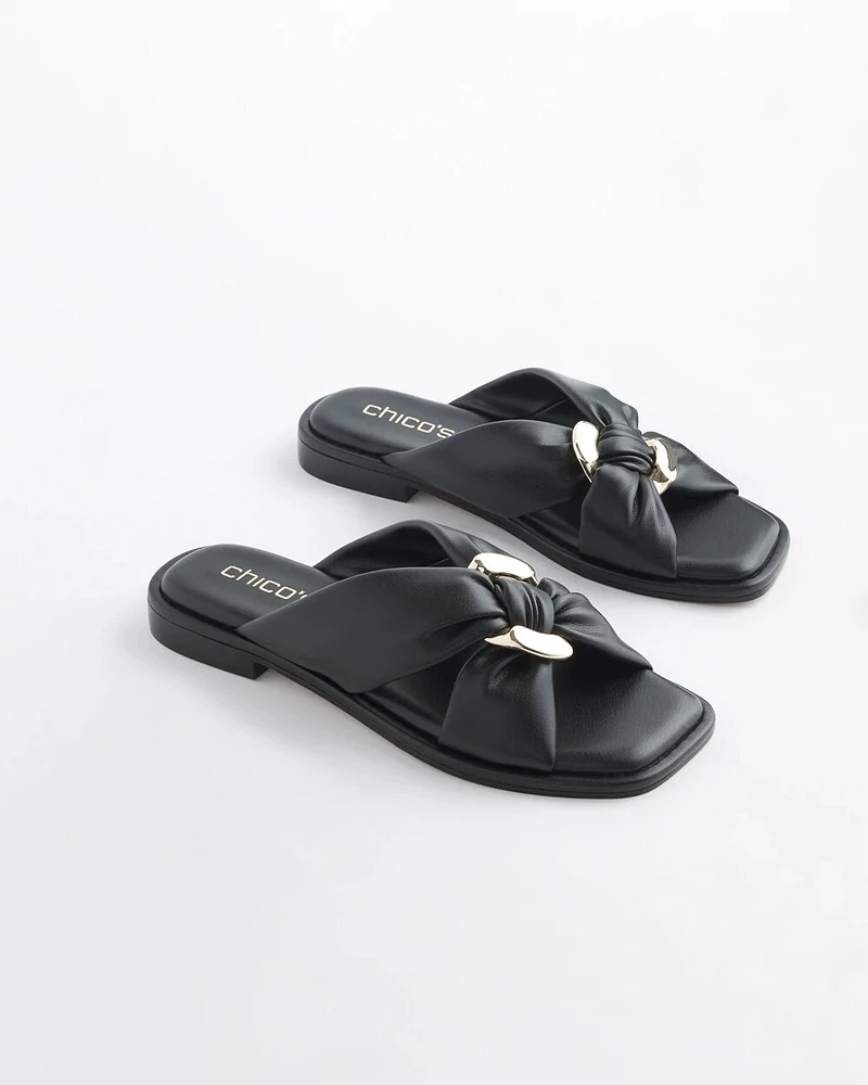 Black Leather Sandals