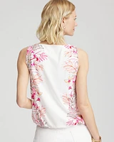 Tropical Floral Bubble Hem Tee