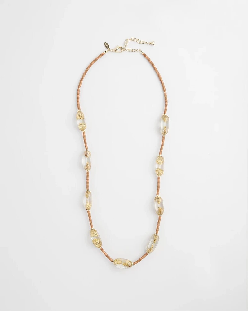 Lucite Gold Foil Necklace