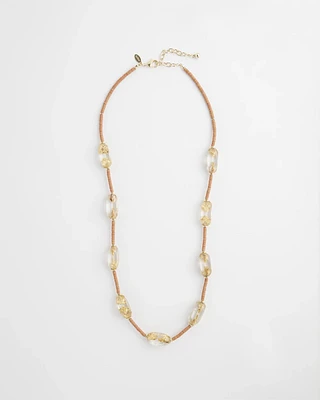 Lucite Gold Foil Necklace