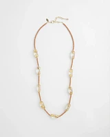 Lucite Gold Foil Necklace