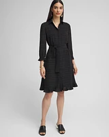 Ruffle Hem Shirt Dress