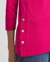 V-neck Button Detail Tunic