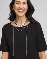Silver Lariat Necklace