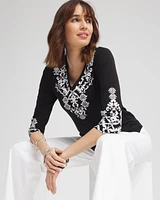 Ikat Pima 3/4 Sleeve Everyday Tee