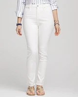 No Stain Girlfriend Fray Hem Ankle Jeans