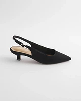 Celeste Microsuede Slingback Heels