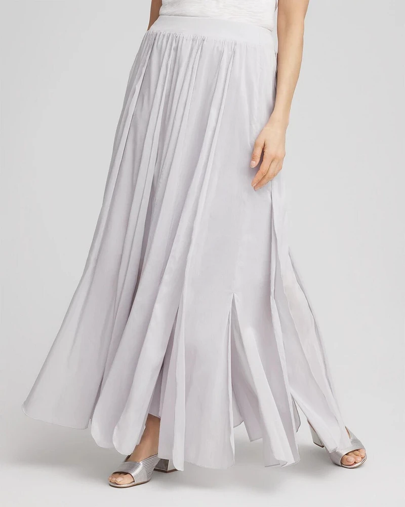 Cotton Silk Voile Maxi Skirt