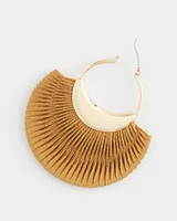No Droop® Neutral Fan Hoop Earrings
