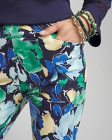 Brigitte™ Slub Floral Slim Ankle Pants