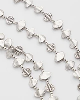 Single Silver-tone Nugget Necklace