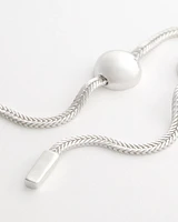 Silver Loop Drop Necklace
