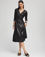 Surplice Sequin Midi Dress