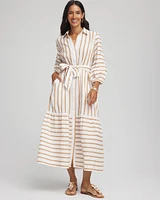 Striped Cotton-Gauze Shirtdress