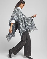 Paisley Leopard Reversible Ruana
