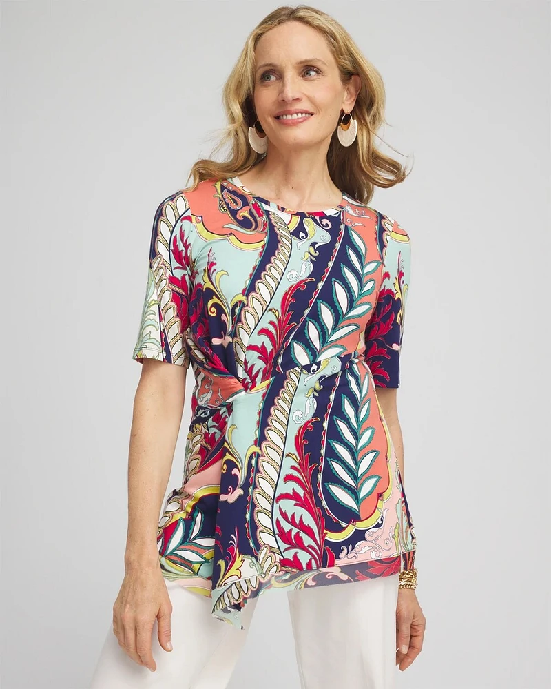 Touch of Cool™ Abstract Draped Tunic