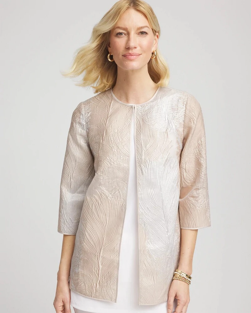 Travelers™ Collection Metallic 3/4 sleeve Jacket