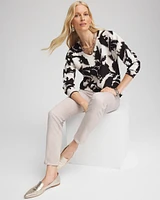 Jacquard Paisley Metallic Pullover Sweater