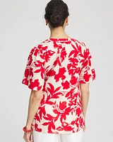 Floral Linen Popover Shirt