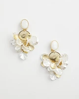 Antique Gold & Seashell Chandelier Earrings