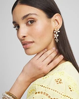 No Droop™ Neutral Flower Drop Earrings