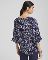 Ecovero™ Tie-Front Frill Sleeve Blouse