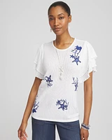 Ocean Motif Pullover Sweater