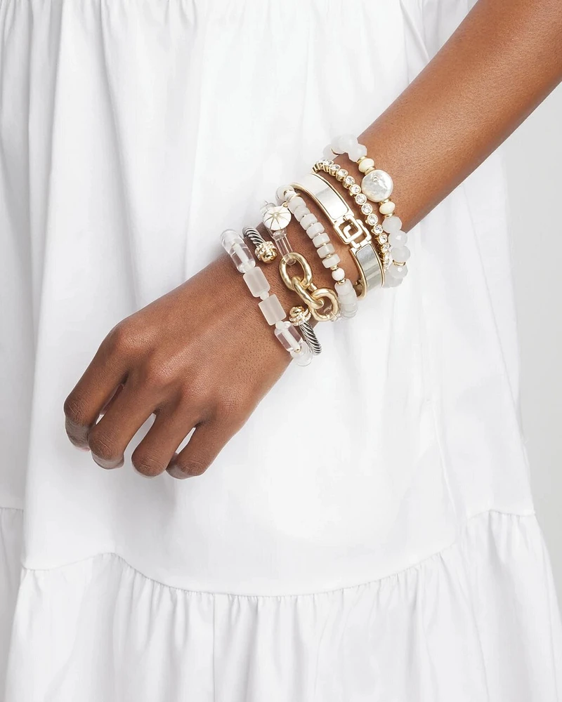 Mixed Metal Flex Cuff Bracelet