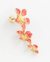 No Droop™ Coral Flower Drop Earrings