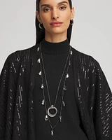 Hematite Teardrop Long Necklace