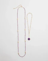 Convertible Filigree Beaded Pendant Necklace