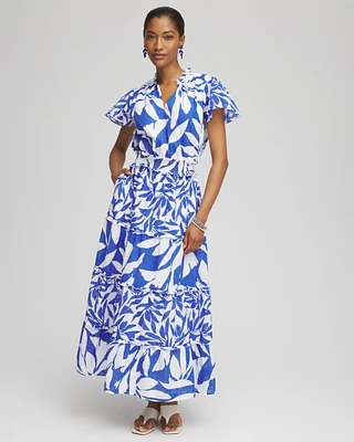 Petite Flutter Sleeved Maxi Dress