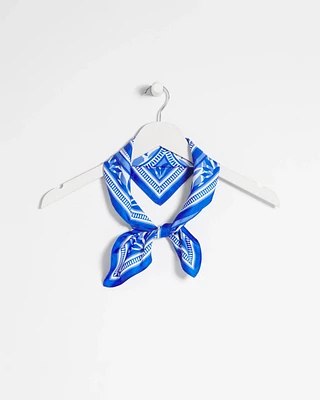 Reversible Palm Tree Print Square Neckerchief