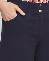 Cotton Stretch Wide Leg Pants