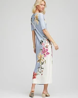 Floral Short Sleeved Maxi Dress