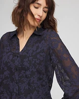 Floral Jacquard Blouse