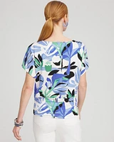 Touch of Cool™ Tropics Ruched Banded Hem Top