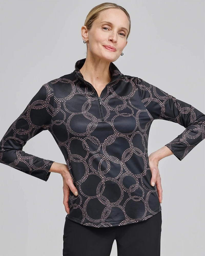 Zenergy® UPF Polka Dot Long Sleeve Top