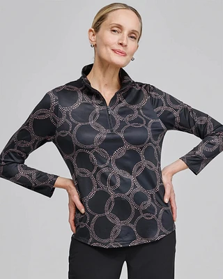 Zenergy® UPF Polka Dot Long Sleeve Top