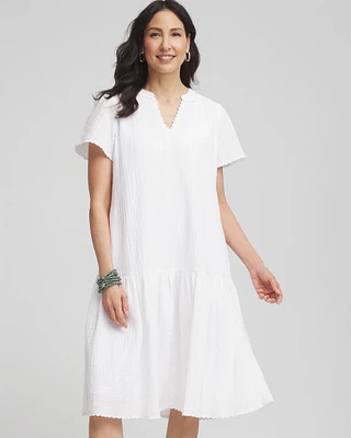 Popover Cotton Gauze Dress