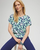 Touch of Cool™ Floral Banded Hem Top