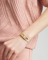 Pink Scattered Stone Flexible Cuff Bracelet