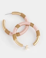 Pink Hoop Earrings