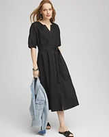 Linen Midi Shirtdress