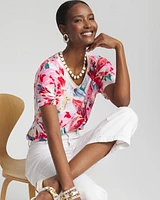 Lily Sweater Trim Linen Tee