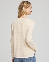 Soutache-Lace Knit Cardigan
