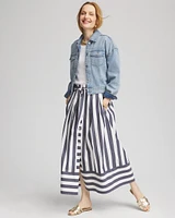 Midi Striped Skirt