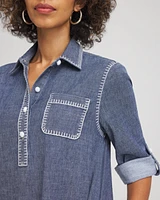 Hemp-Denim Short Dress